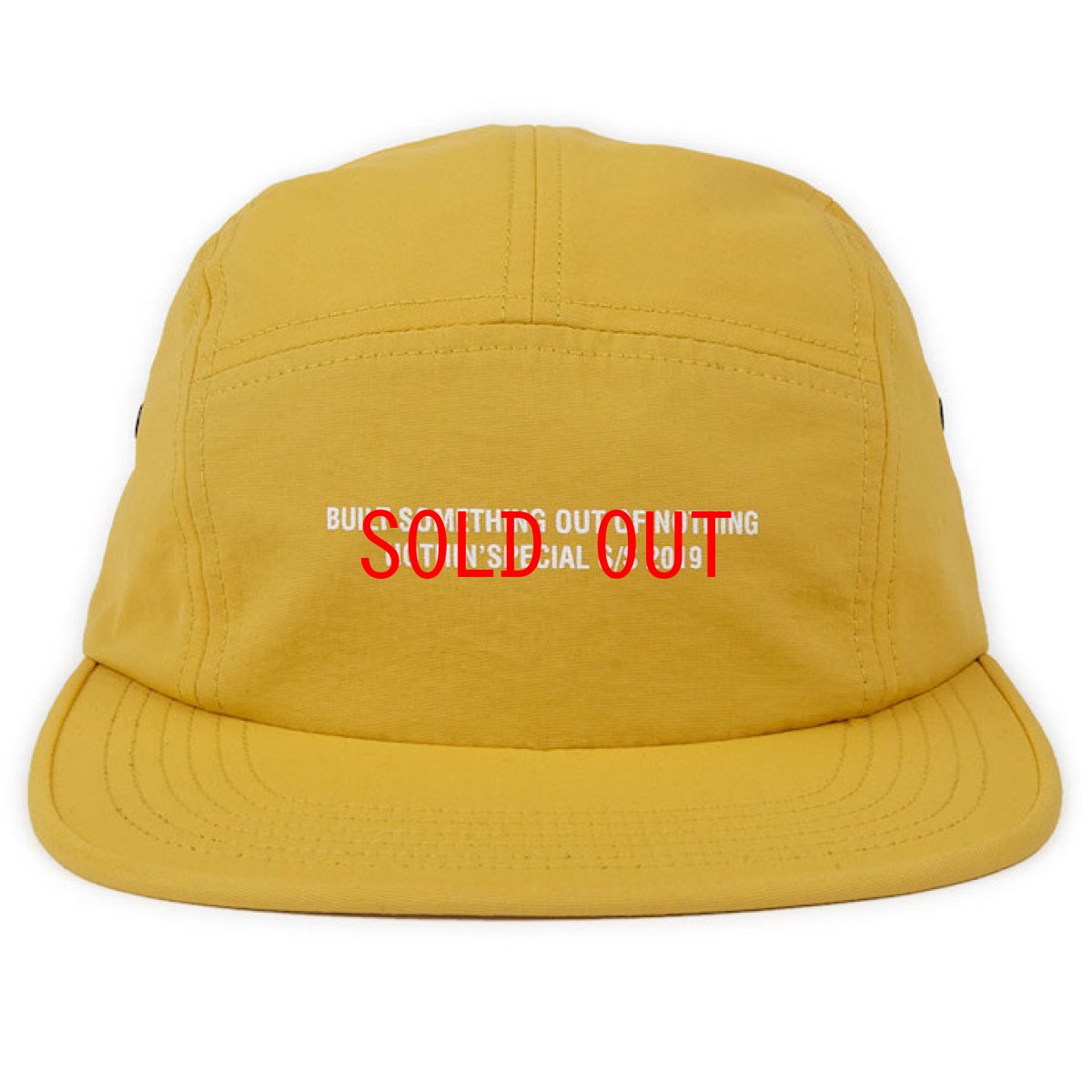 画像2: Nothin' Special(ナッシン スペシャル) Out Of Nothing 5-Panel Nylon Camp Cap Yellow ナイロン キャンプ キャップ ジェット Made In USA  (2)