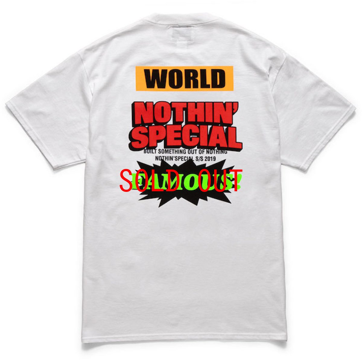 画像1: Nothin' Special(ナッシン スペシャル)World Famous Pocket S/S Tee White ポケット Tシャツ  (1)