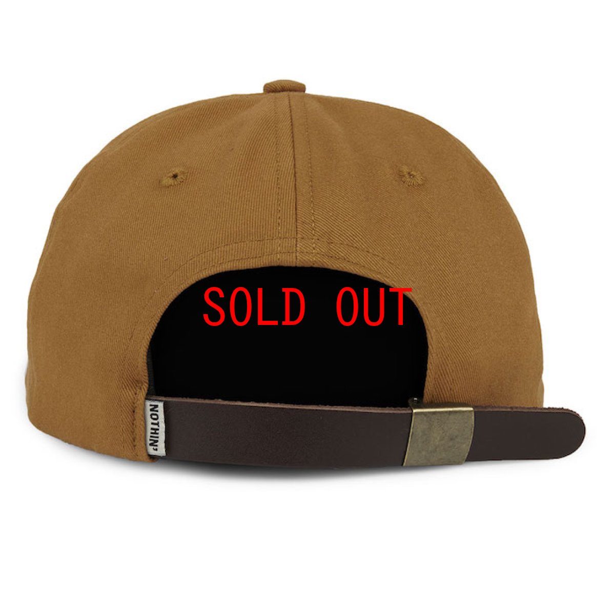 画像3: Nothin' Special(ナッシン スペシャル) 6-Panel Cap Brown ブラウン Leather レザー バック キャップ Made In USA  (3)