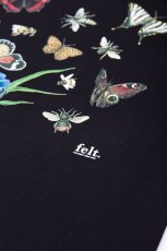 画像2: Felt(フェルト) Butterfly Bee S/S Tee Black Tシャツ (2)