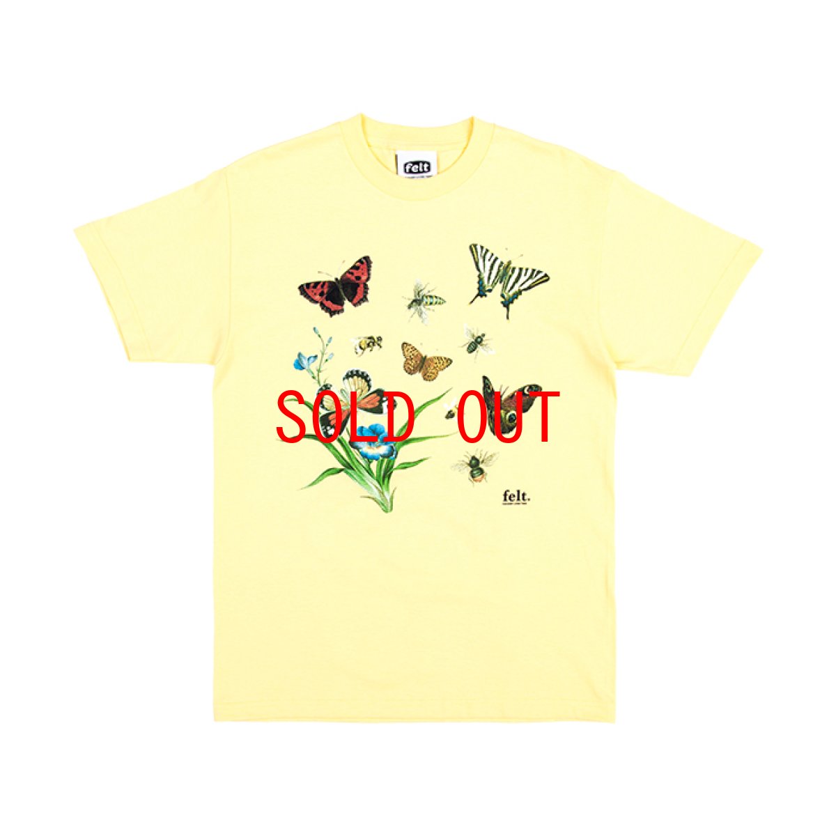 画像2: Butterfly Bee S/S Tee Yellow Tシャツ (2)