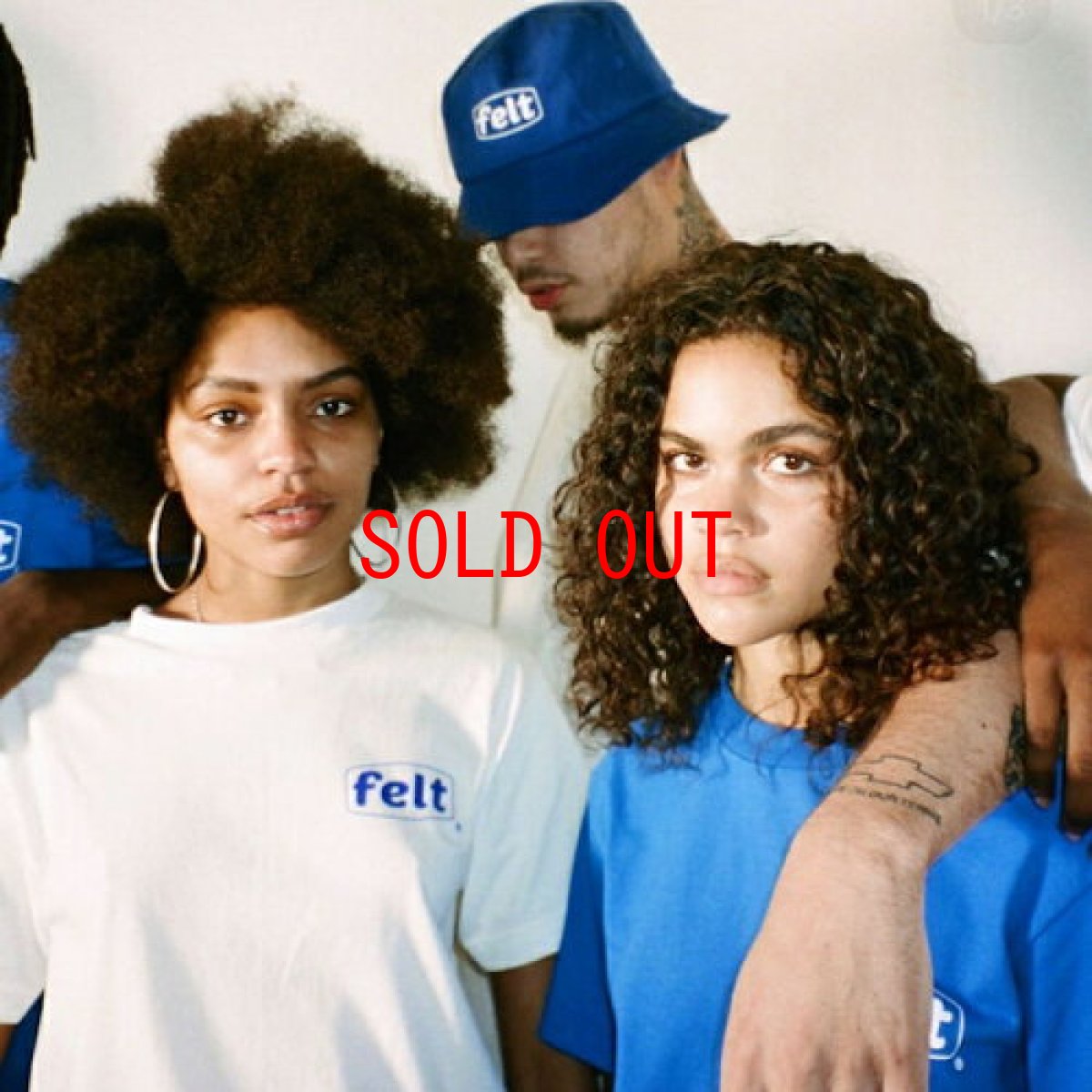 画像4: Felt(フェルト) Work Logo Bucket Blue White ロゴ バケット ハット (4)