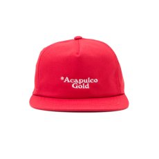 画像1: Acapulco Gold (アカプルコゴールド)EMB Classic 5 Panel Snapback Cap Red スナップバック  キャップ 帽子 ロゴ (1)