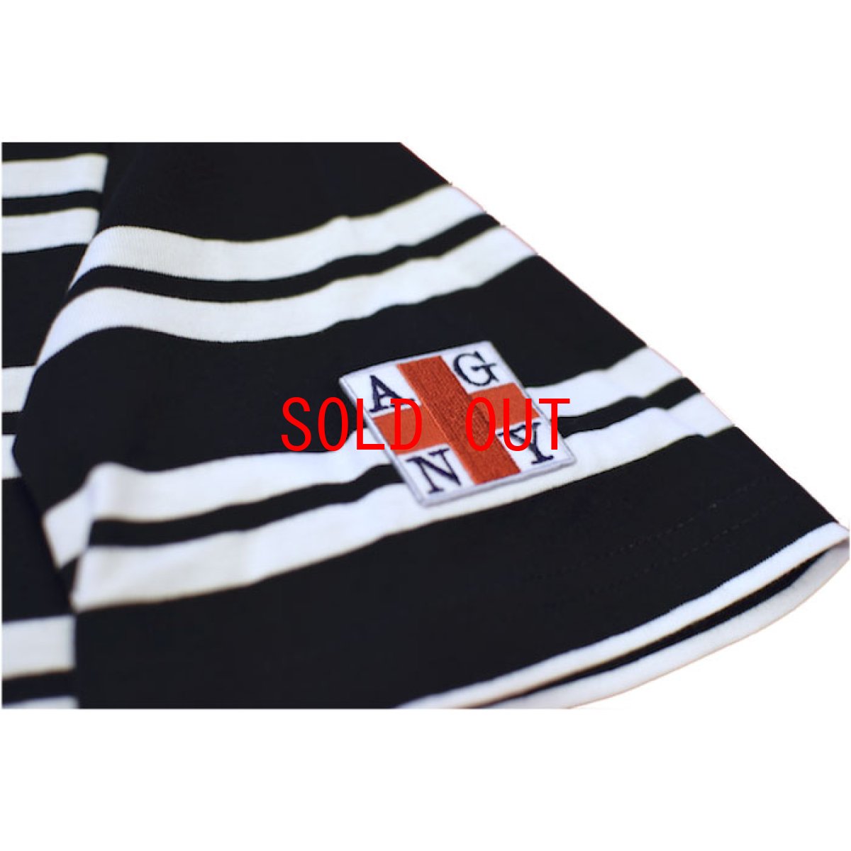 画像3: AGNY Border Pocket S/S Tee Navy Red Black White Tシャツ ボーダー ポケット ポケT (3)