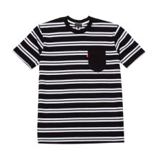 画像1: AGNY Border Pocket S/S Tee Navy Red Black White Tシャツ ボーダー ポケット ポケT (1)