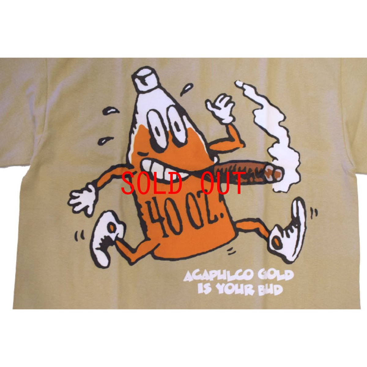 画像2: Bud S/S Tee Khaki カーキ Tシャツ 40oz. ビール ゲットー・ビール (2)