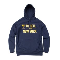 画像2: To Hell New York Pullover Hoodie Navy Gray カクテル プルオーバー フーディー パーカー ネイビー (2)