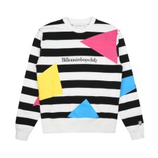 画像2: Billionaire Boys Club (ビリオネアボーイズクラブ)Jumble Crew Neck Sweat Shirts White Black クルーネック スウェット 幾何学 Border (2)