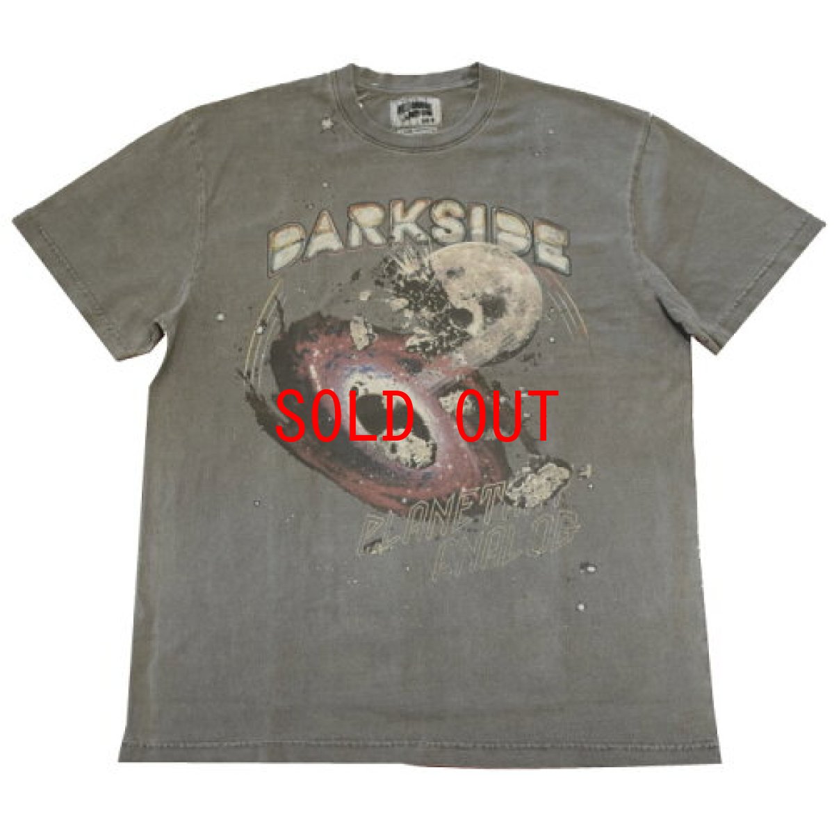 画像1: Billionaire Boys Club (ビリオネアボーイズクラブ)Darkside Damaged S/S Tee ダメージ 加工 Wash ウォッシュ ダークサイド Space Tシャツ (1)