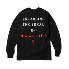 画像1: Billionaire Boys Club (ビリオネアボーイズクラブ)223 human Life L/S Tee Black ヒューマン ライフ Long Sleeve Tシャツ (1)