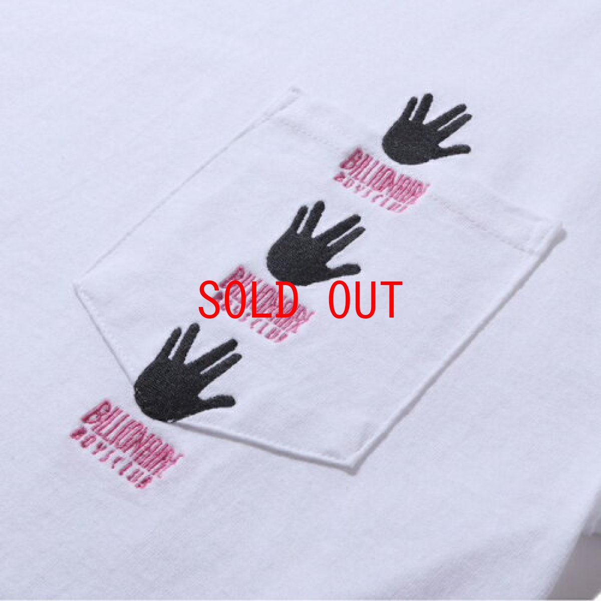 画像5: Billionaire Boys Club (ビリオネアボーイズクラブ)Hand sign Pocket L/S Tee White ハンド サイン ポケット Long Sleeve Tシャツ (5)