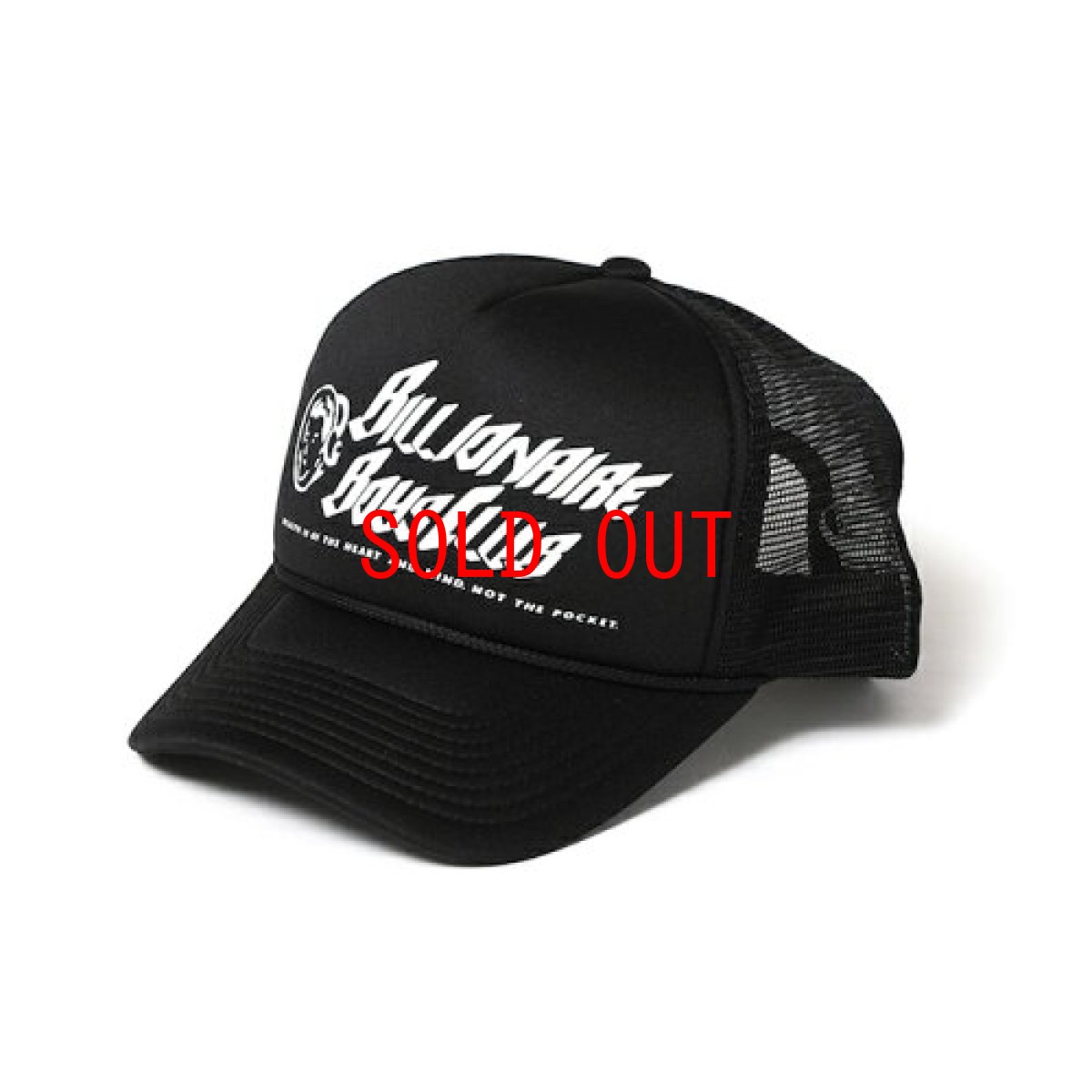 画像1: Billionaire Boys Club (ビリオネアボーイズクラブ)Flying Logo Mesh Trucker Cap Balck ロゴ メッシュ トラッカー キャップ (1)