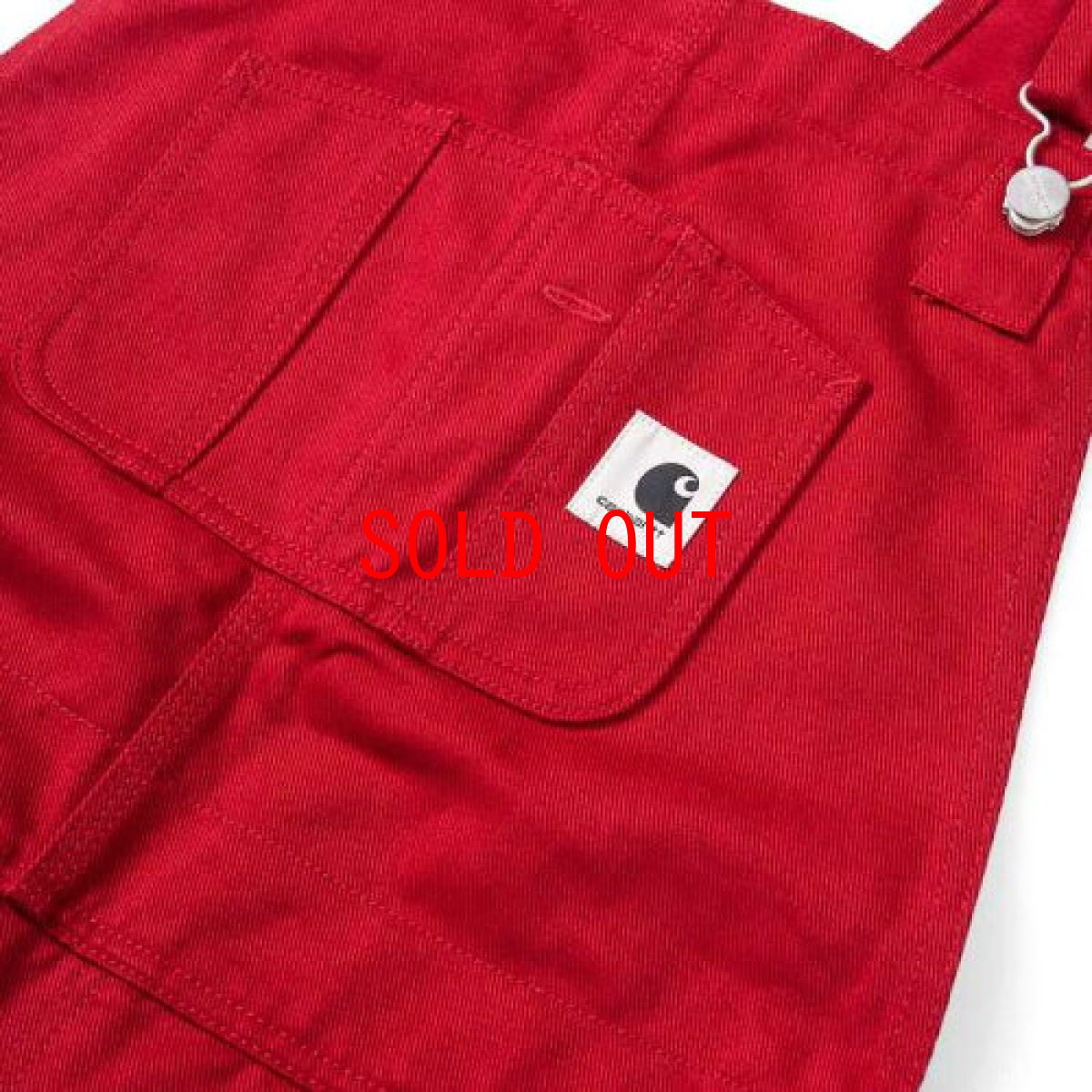 画像4: Bib Overall Straight Blast Red ウィメンズ レディース ビブ オーバーオール レッド (4)