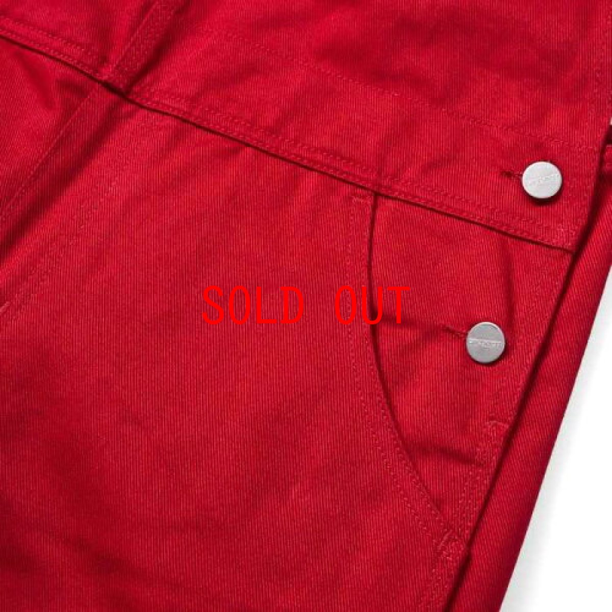 画像5: Bib Overall Straight Blast Red ウィメンズ レディース ビブ オーバーオール レッド (5)