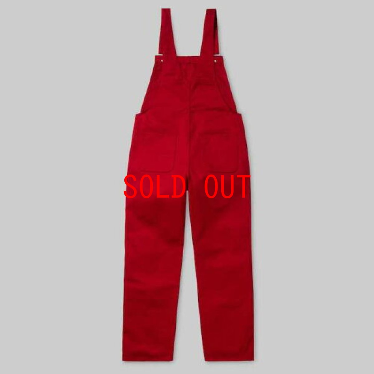 画像3: Bib Overall Straight Blast Red ウィメンズ レディース ビブ オーバーオール レッド (3)
