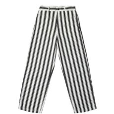 画像2: W` Cardony Stripe Pants Black White ブラック ホワイト ウィメンズ レディース Relaxed Straight (2)