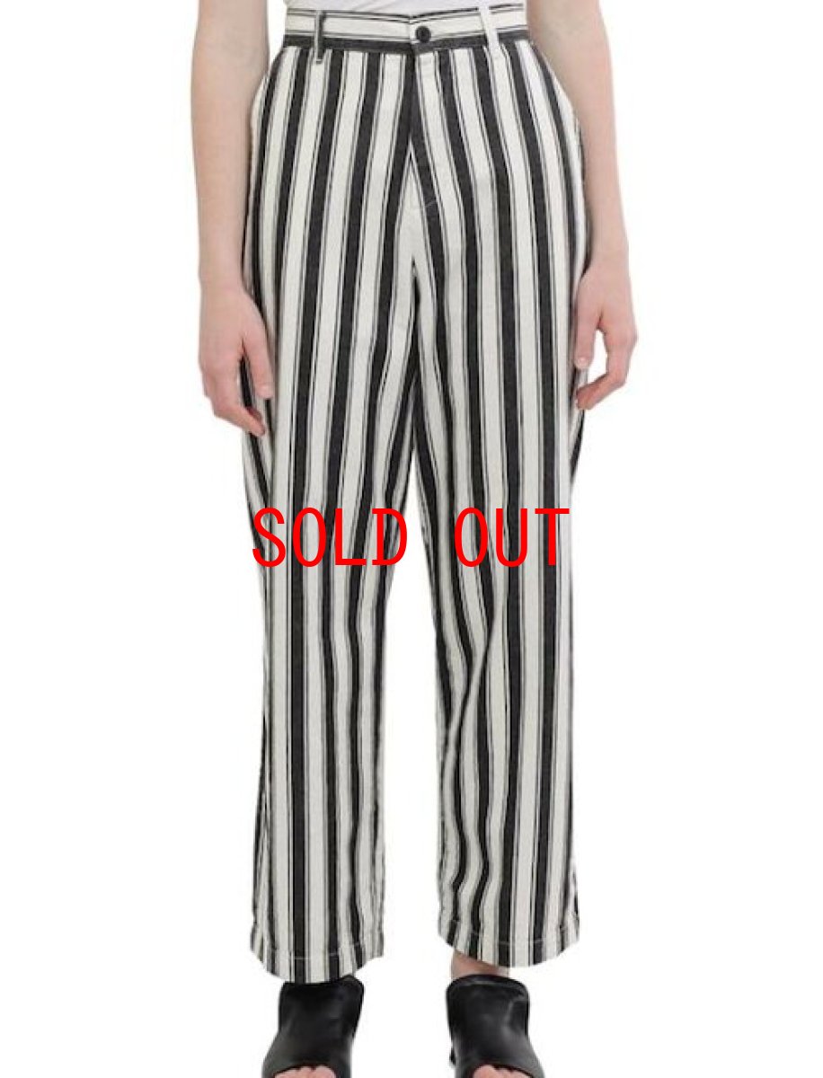 画像5: W` Cardony Stripe Pants Black White ブラック ホワイト ウィメンズ レディース Relaxed Straight (5)