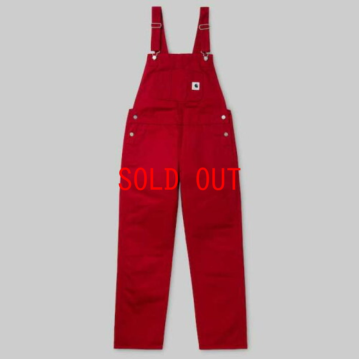 画像2: Bib Overall Straight Blast Red ウィメンズ レディース ビブ オーバーオール レッド (2)