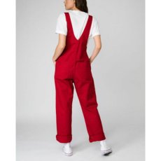 画像6: Bib Overall Straight Blast Red ウィメンズ レディース ビブ オーバーオール レッド (6)