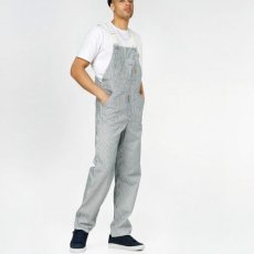 画像1: Bib Overall Blue White Hickory Stripe オーバーオール ヒッコリー ストライプ (1)