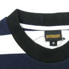 画像3: Badge Stripe Logo S/S Tee Border Navy Tシャツ ボーダー ストライプ ロゴ (3)