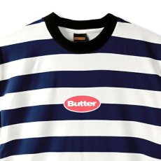 画像4: Badge Stripe Logo S/S Tee Border Navy Tシャツ ボーダー ストライプ ロゴ (4)