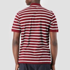 画像5: Houston Stripe S/S Polo Shirt Cranberry Maroon カレッジ ロゴ 半袖 ポロ シャツ マルーン ワインレッド (5)