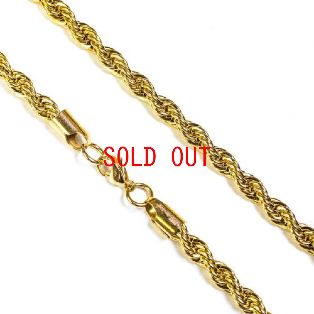 画像2: Rope Chain Gold Necklace ネックレス ゴールド 66cm 76cm jewelry ロープ チェーン (2)