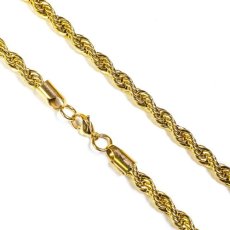 画像2: Rope Chain Gold Necklace ネックレス ゴールド 66cm 76cm jewelry ロープ チェーン (2)