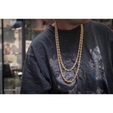 画像1: Rope Chain Gold Necklace ネックレス ゴールド 66cm 76cm jewelry ロープ チェーン (1)