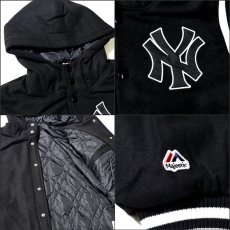 画像3: Majestic(マジェスティック) New York Yankees Hooded Stadium Jacket ニューヨーク ヤンキース フード スタジアム ジャケット (3)