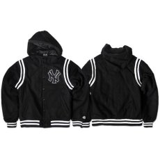 画像2: Majestic(マジェスティック) New York Yankees Hooded Stadium Jacket ニューヨーク ヤンキース フード スタジアム ジャケット (2)