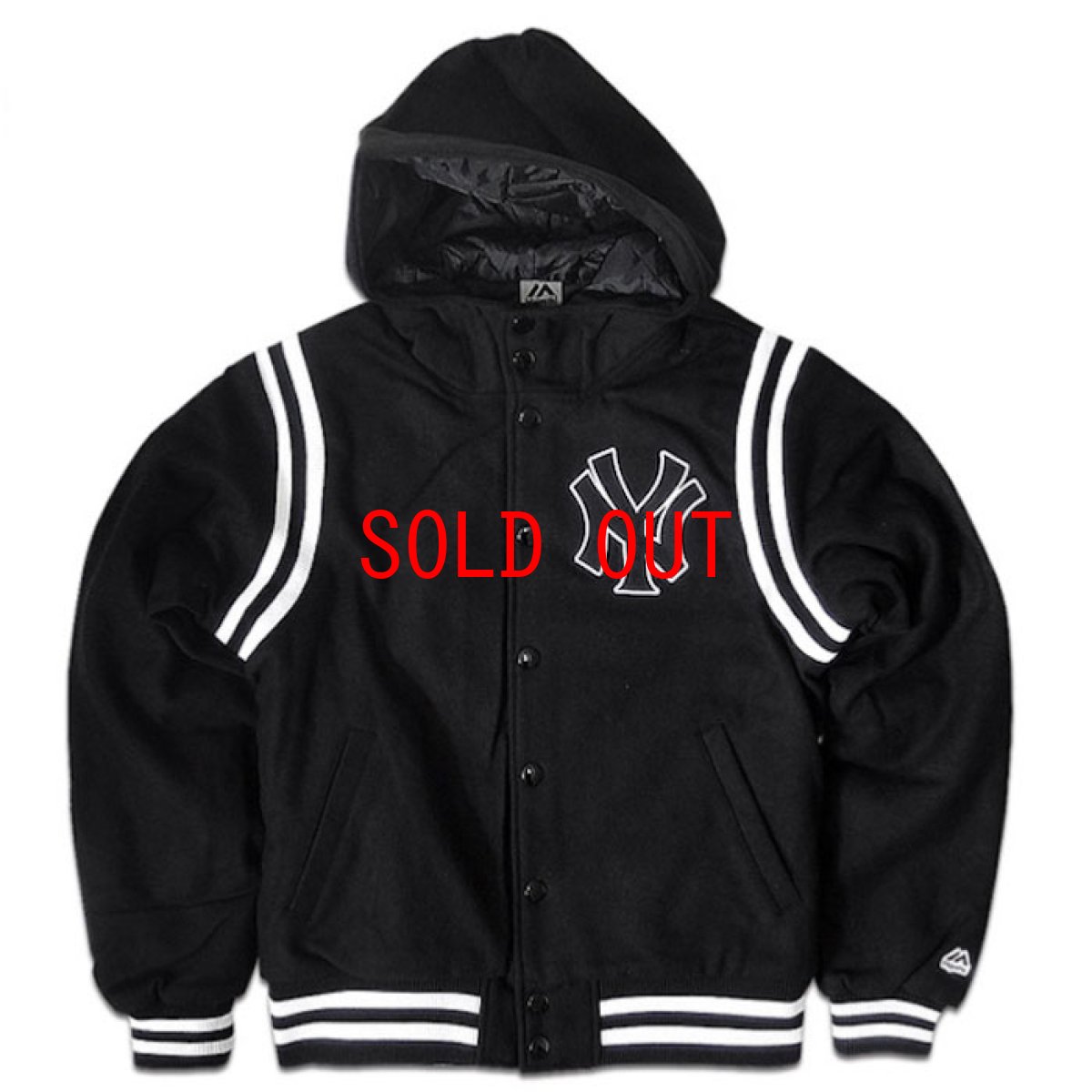 画像1: Majestic(マジェスティック) New York Yankees Hooded Stadium Jacket ニューヨーク ヤンキース フード スタジアム ジャケット (1)