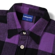 画像6: Lafayette(ラファイエット) × CLUB SAKENOMITAI ラファイエット さけのみたい SAKE NOMITAI PLAID FLANNEL SHIRT ネルシャツ Purple パープル (6)