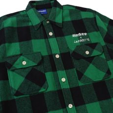 画像9: Lafayette(ラファイエット) × CLUB SAKENOMITAI ラファイエット さけのみたい SAKE NOMITAI PLAID FLANNEL SHIRT ネルシャツ GREEN グリーン (9)