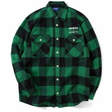 画像3: Lafayette(ラファイエット) × CLUB SAKENOMITAI ラファイエット さけのみたい SAKE NOMITAI PLAID FLANNEL SHIRT ネルシャツ GREEN グリーン (3)