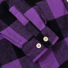 画像7: Lafayette(ラファイエット) × CLUB SAKENOMITAI ラファイエット さけのみたい SAKE NOMITAI PLAID FLANNEL SHIRT ネルシャツ Purple パープル (7)