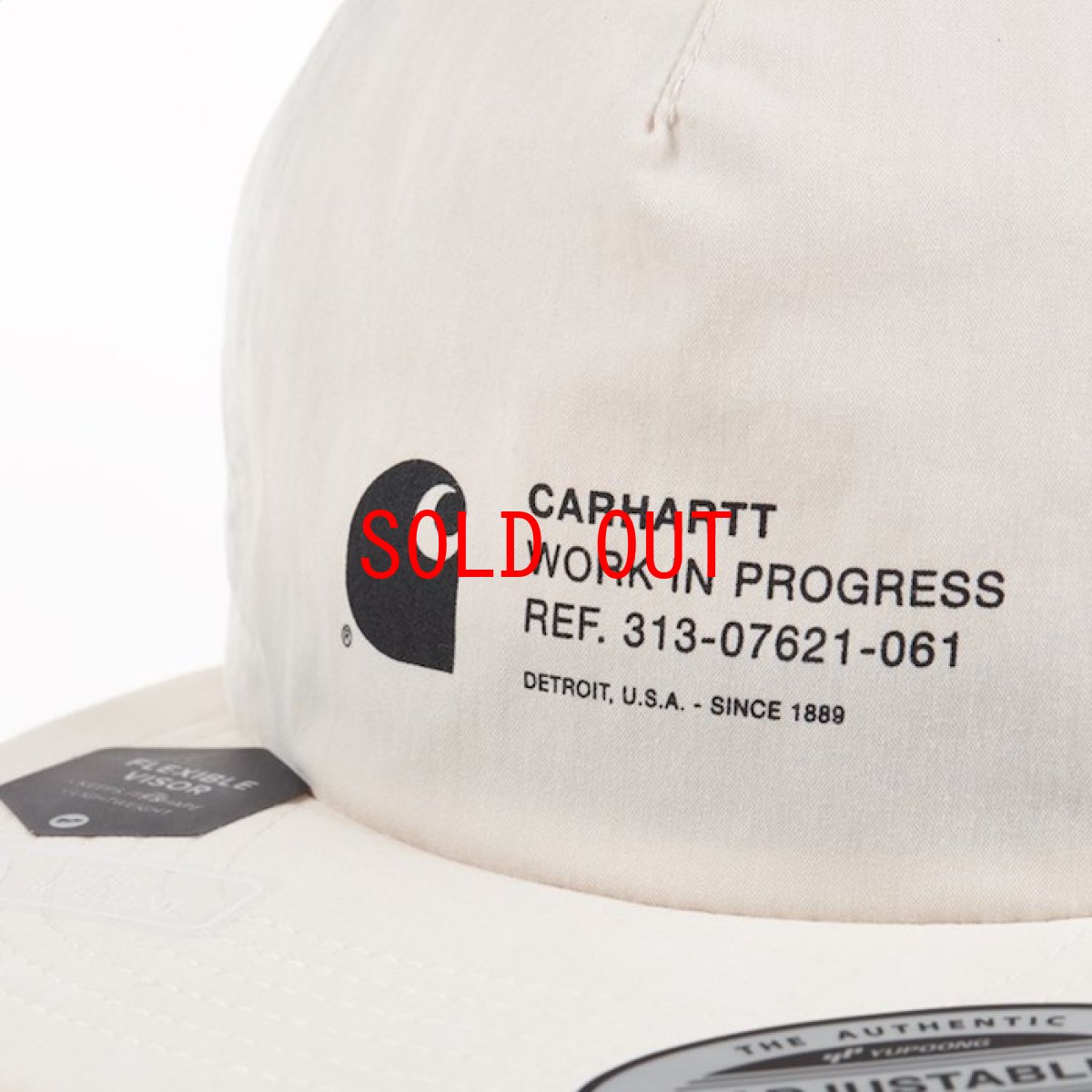 画像3: Military Cap White Black ロゴ パネル キャップ 帽子 (3)