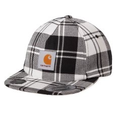 画像1: pulford Cap White Wine Red Blue Check チェック パネル　キャップ　帽子 (1)