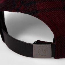 画像4: pulford Cap Wine Red Blue Check チェック パネル　キャップ　帽子 (4)