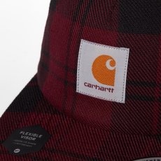 画像3: pulford Cap Wine Red Blue Check チェック パネル　キャップ　帽子 (3)