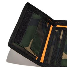 画像7: Ashtone Wallet Olive Green Camo Woodland Black Orange ブラック カモ 迷彩 折りたたみ 財布 コインポケット カードケース ミリタリーラベル ナイロン 財布 (7)