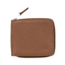 画像2: Leather Midi Zip Wallet Camo Black Brown ジップ レザー コンパクト 革 財布 (2)