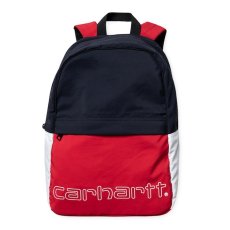 画像2: Carhartt WIP(カーハート ワークインプログレス) Terrce Back Pack Cardinal Dark Navy White Bag Colorblock カラーブロック 切替 バッグ カバン 鞄 (2)