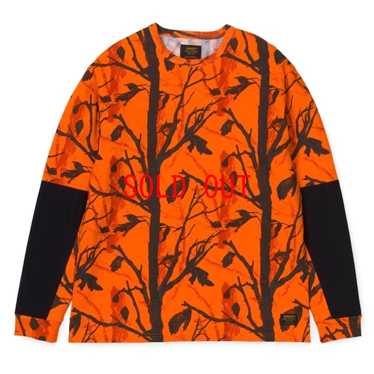 画像1: Tree Tee T-Shirt Orange Camo カモ 迷彩 ロゴ 長袖 Tシャツ (1)