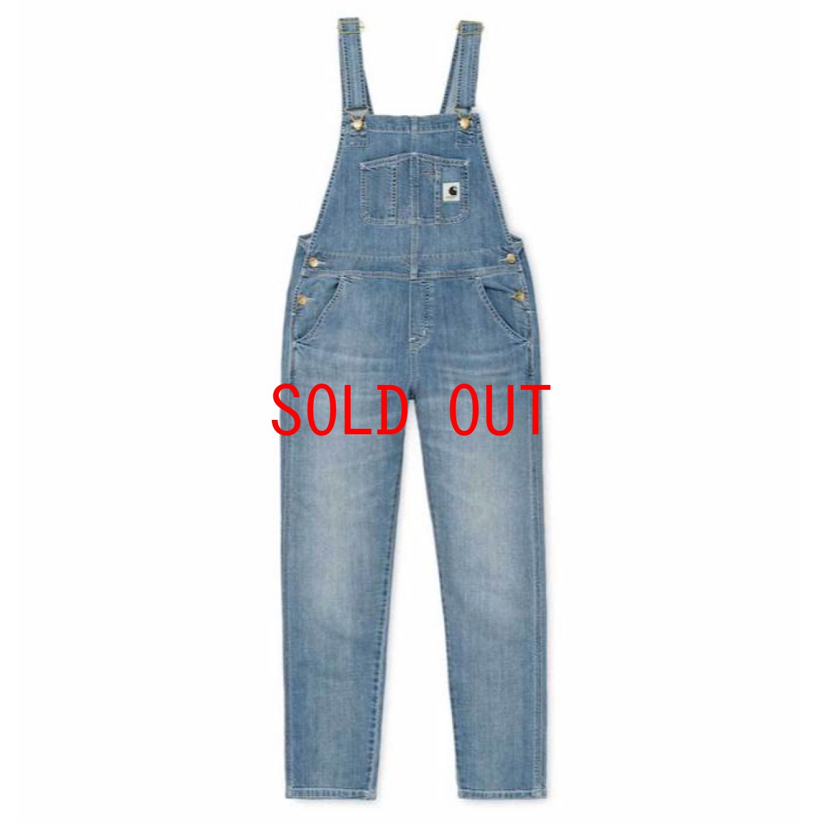 画像2: Bib Overall Blue Light Stone Washed  レディース オーバーオール Womens  (2)