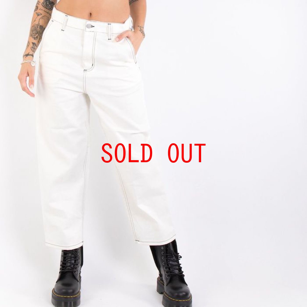 画像2: Amanda Pants Off White All In One women's ウィメンズ レディース ペインター パンツ (2)
