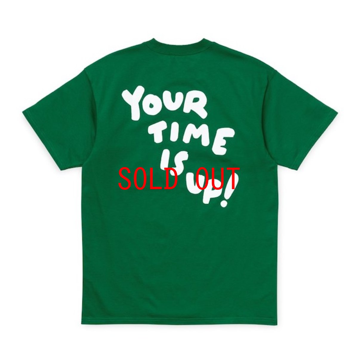 画像1: timeisup Tee Green T-Shirt ロゴ 半袖 Tシャツ (1)