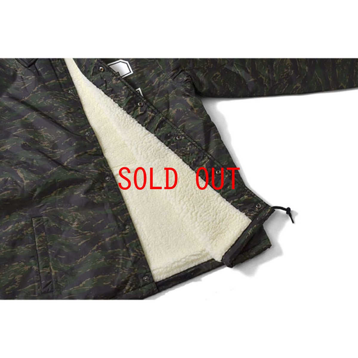 画像2: Pembroke Pile Coach Jacket Camo カモ 迷彩 コーチ フリース ライナー ジャケット (2)