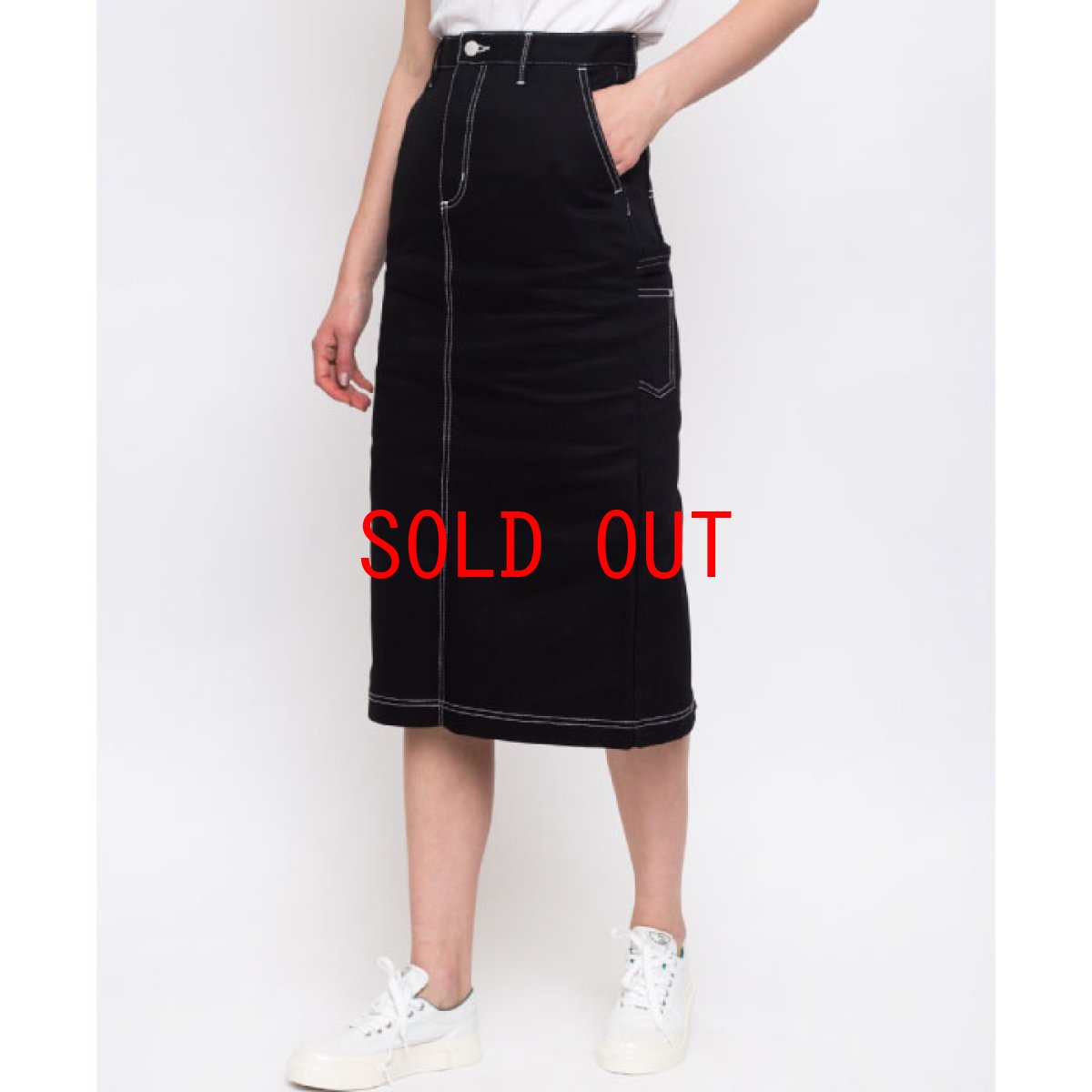 画像4: Pierce Skirt Black Rigit ブラック リジット スリット スカート women's ウィメンズ レディース (4)